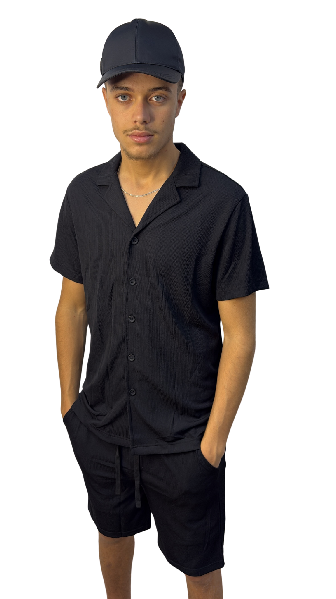 Ensemble chemise+short noir