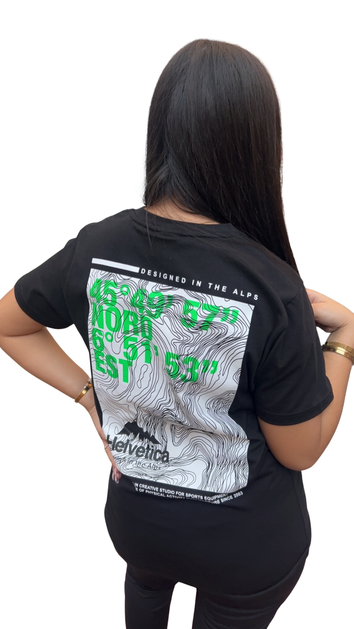 T-SHIRT HELVETICA DETROIT 12 BLACK