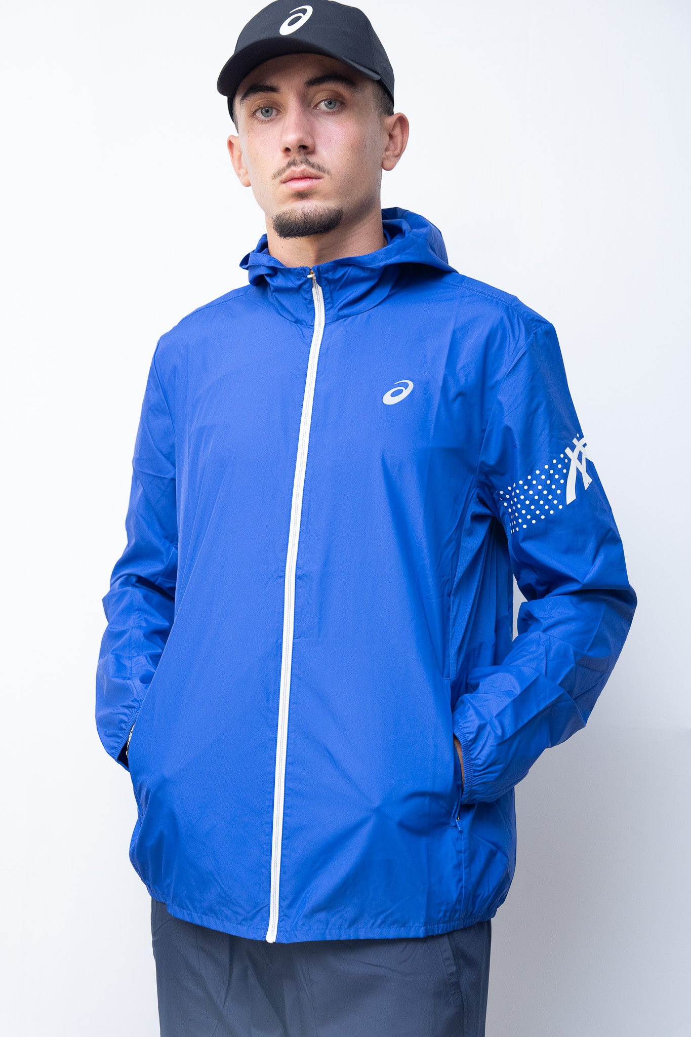 VESTE ASICS ICON JACKET BLEU