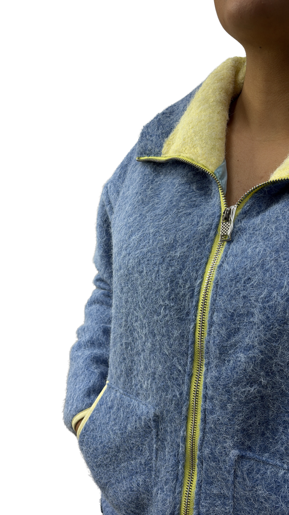 GILET POLAIRE TENDANCE BLEU