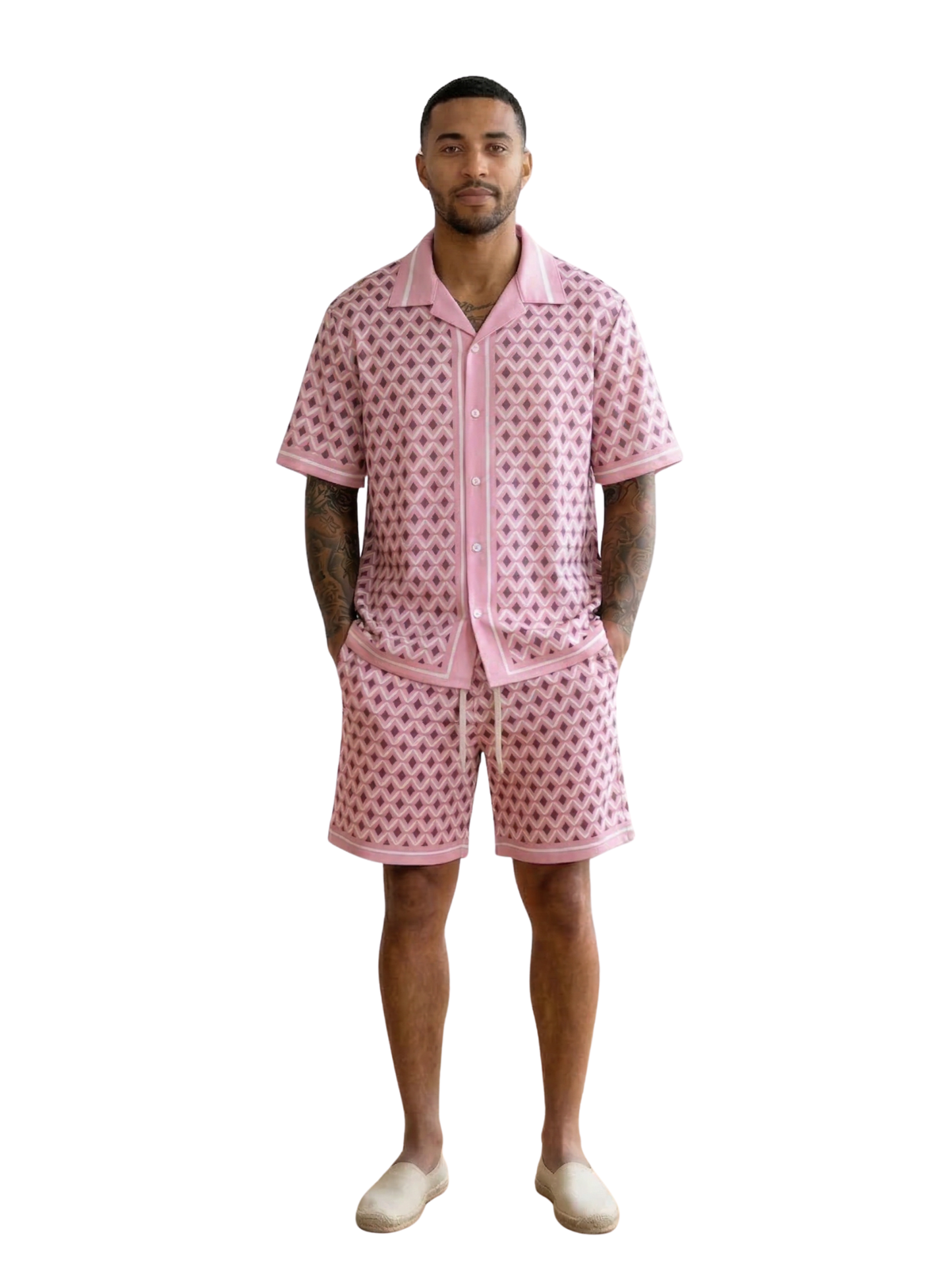 ENSEMBLE CHEMISE + SHORT ROSE
