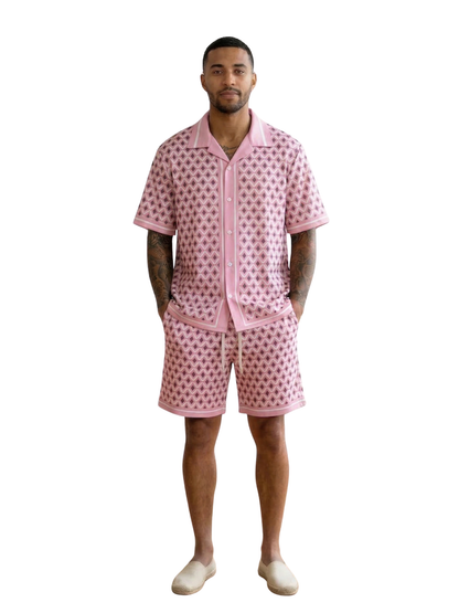 ENSEMBLE CHEMISE + SHORT ROSE