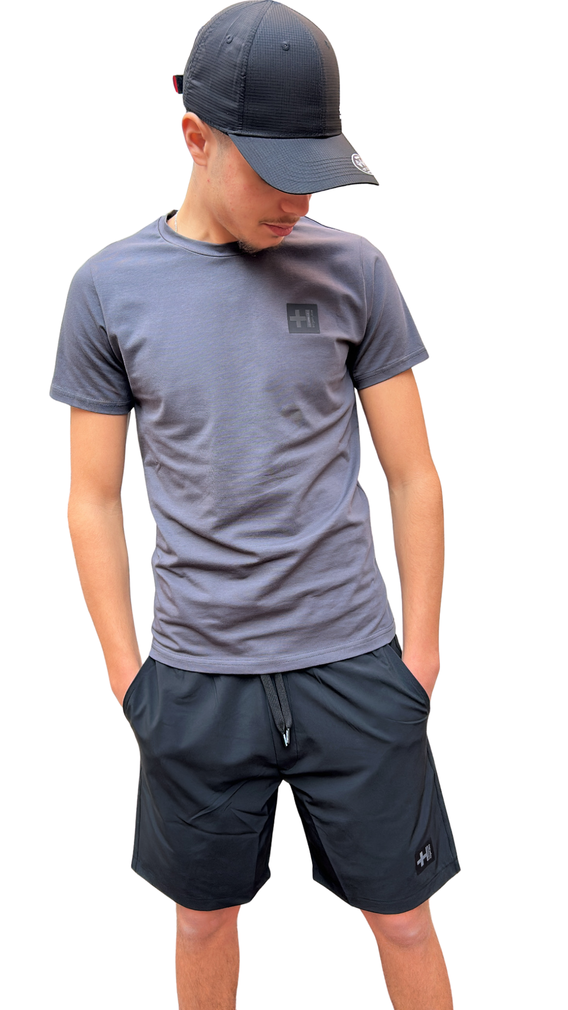 T-SHIRT HELVETICA CYBER 12 DARK GREY