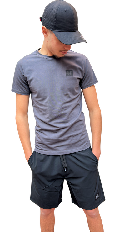 T-SHIRT HELVETICA CYBER 12 DARK GREY