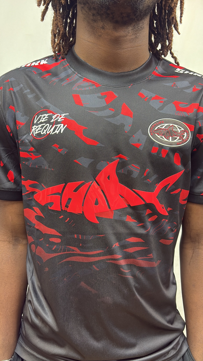 T-SHIRT SHARK LIFE rouge