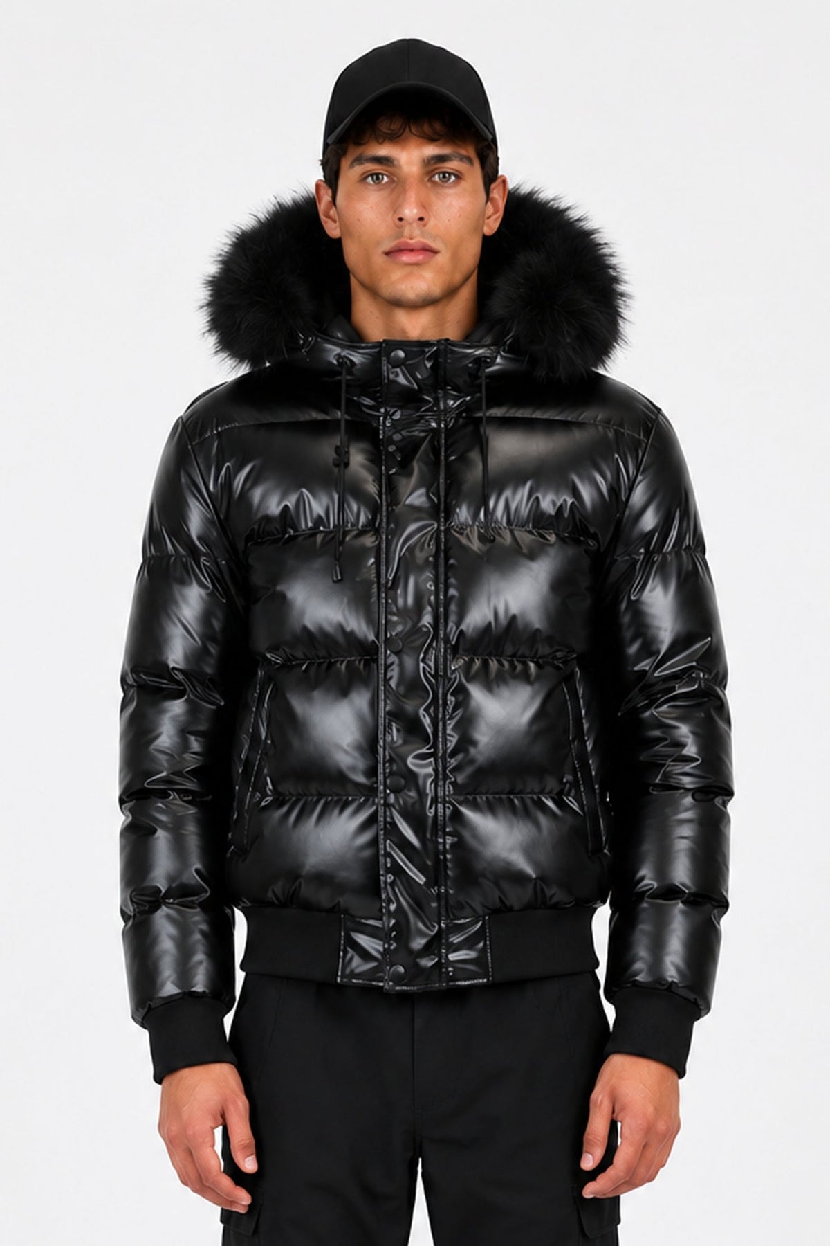 DOUDOUNE DOUBLEHOOD COMET 01 - fourrure black
