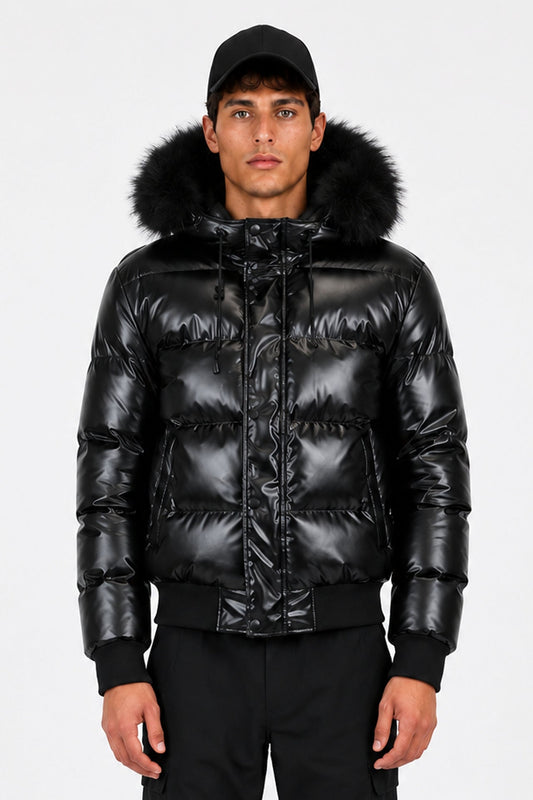 DOUDOUNE DOUBLEHOOD COMET 01 - fourrure black