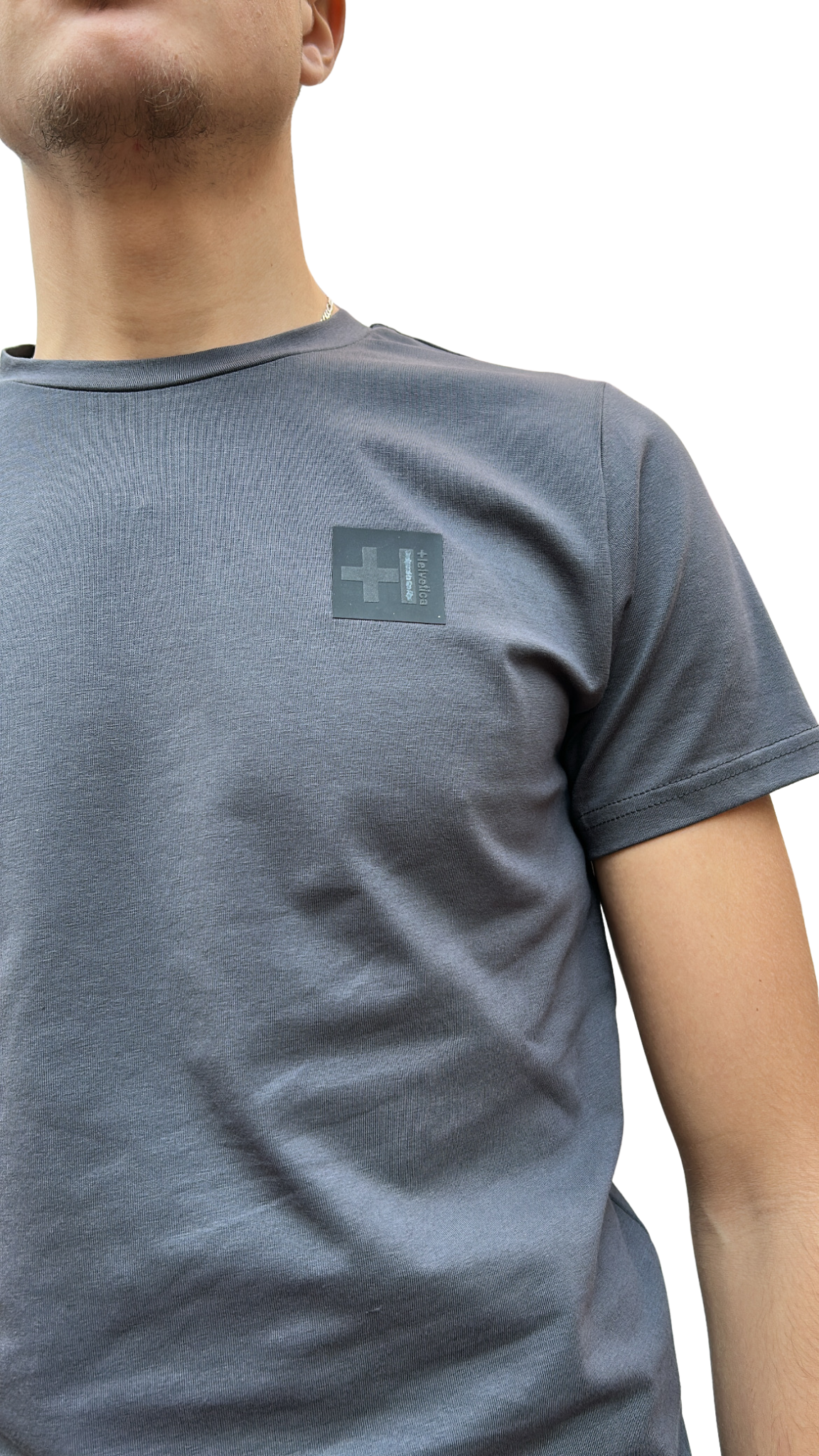 T-SHIRT HELVETICA CYBER 12 DARK GREY
