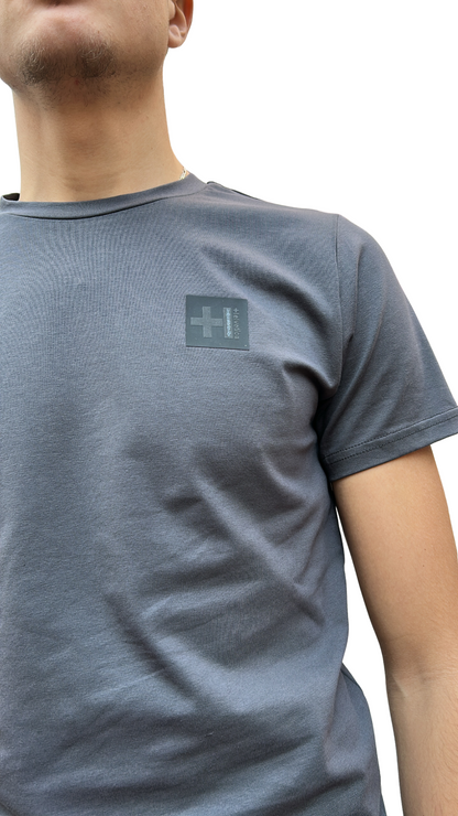 T-SHIRT HELVETICA CYBER 12 DARK GREY