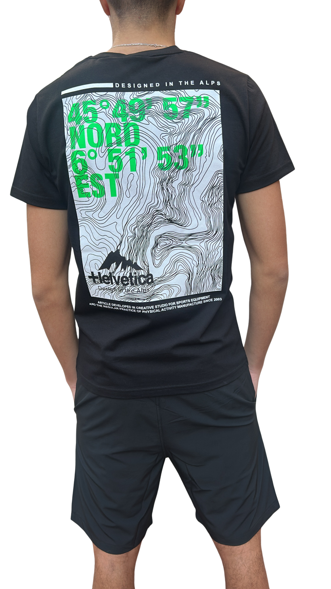 T-SHIRT HELVETICA DETROIT 12 BLACK