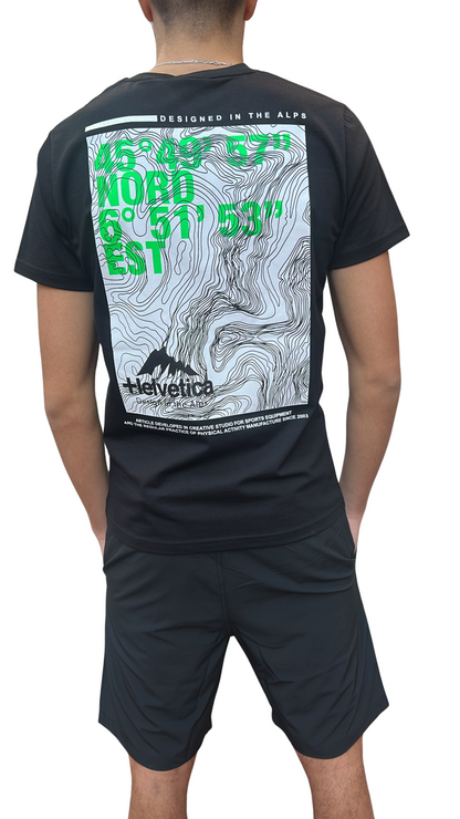 T-SHIRT HELVETICA DETROIT 12 BLACK