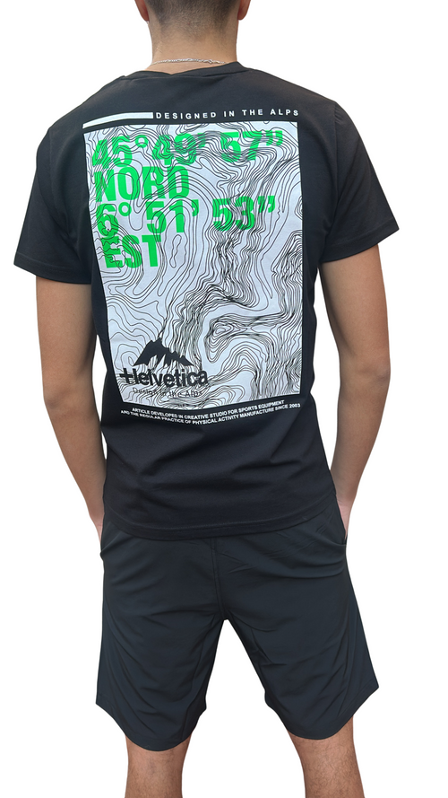 T-SHIRT HELVETICA DETROIT 12 BLACK