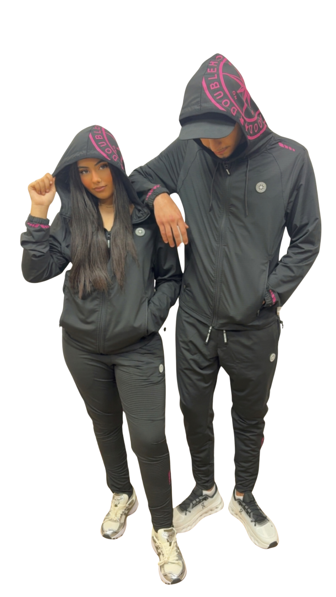 VESTE DOUBLEHOOD STRID 04 BLACK PINK