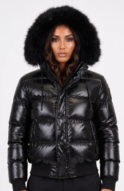 DOUDOUNE DOUBLEHOOD COMET 01 - fourrure black