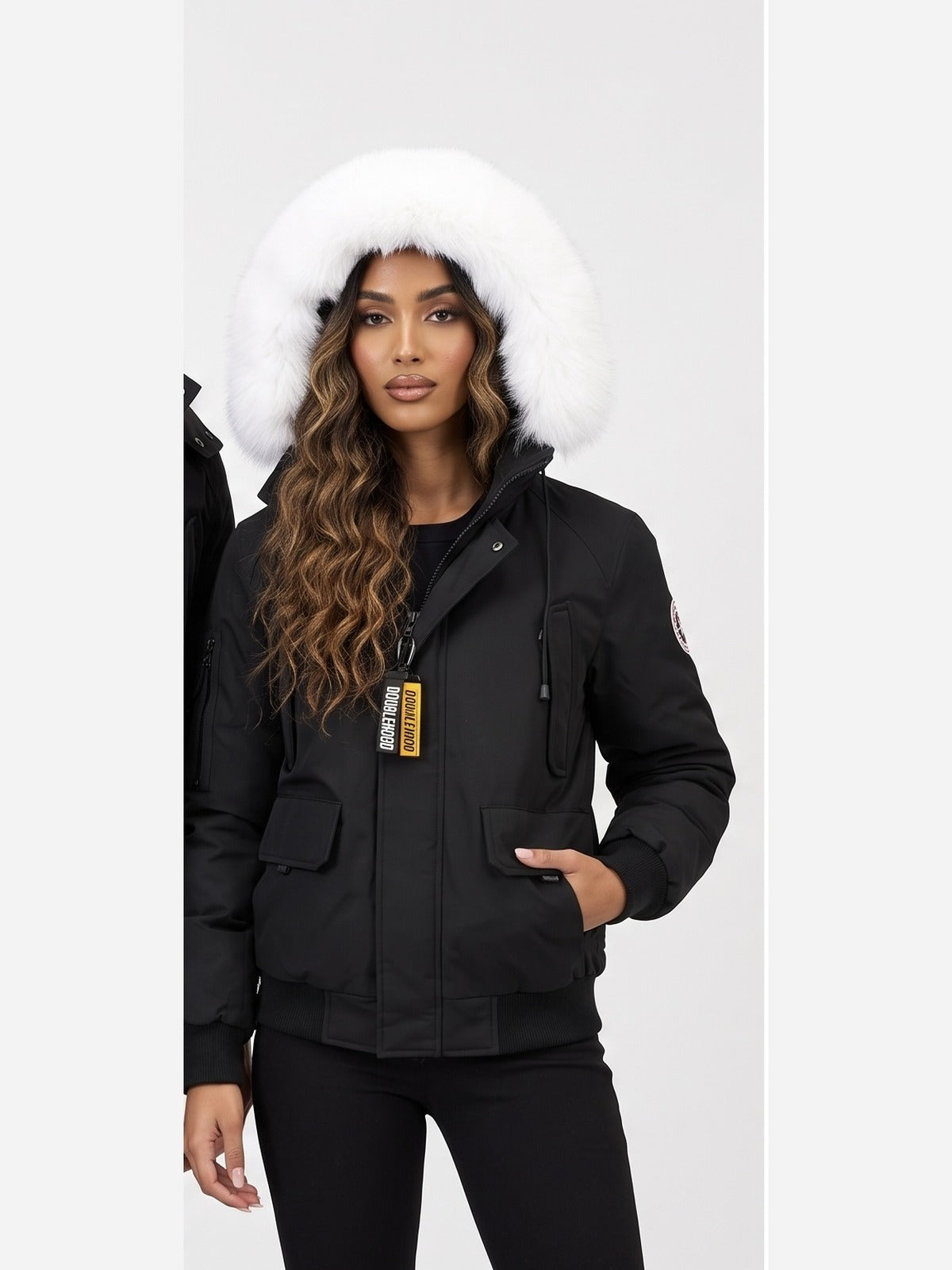 DOUDOUNE DOUBLEHOOD MACADAM V2 01 – BLACK SUPREM