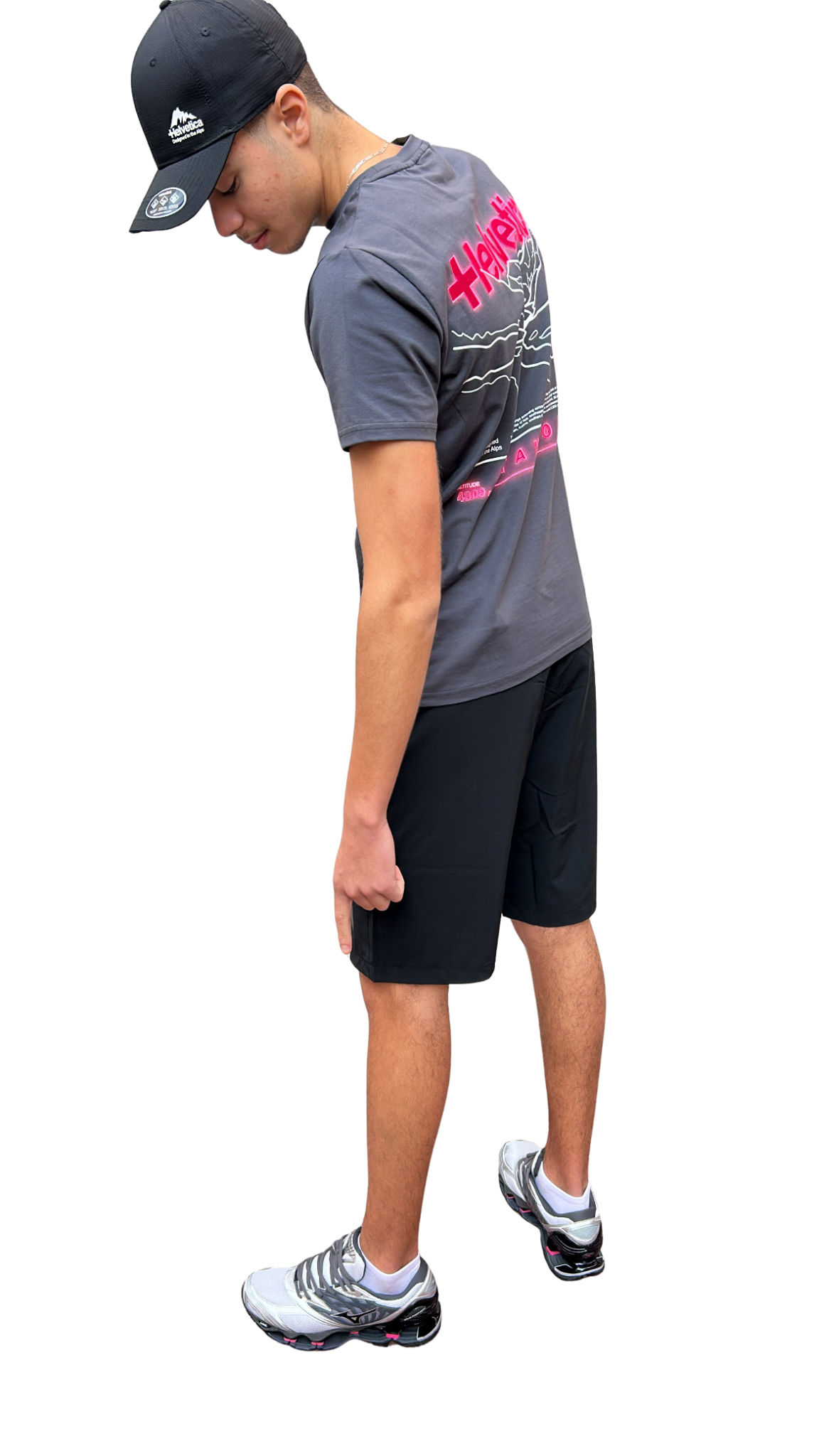 T-SHIRT HELVETICA CYBER 12 DARK GREY
