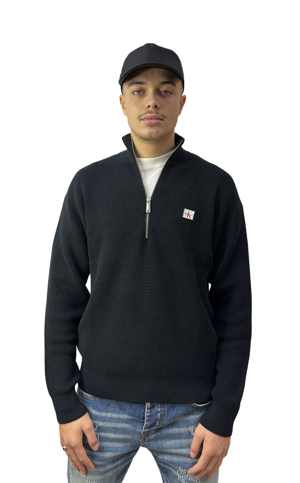 SWEAT CALVIN KLEIN ZIPÉ NOIR