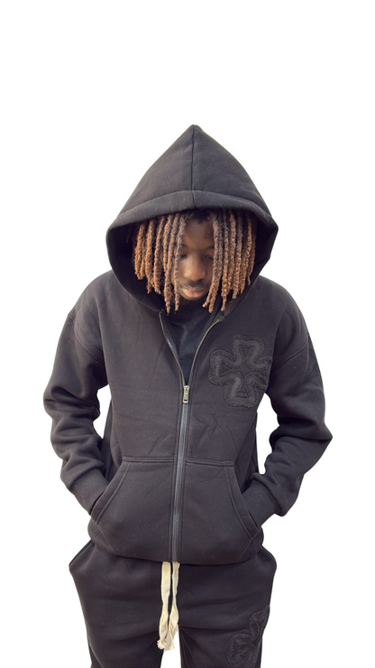 ENSEMBLE IKAO TRÈFLE NOIR