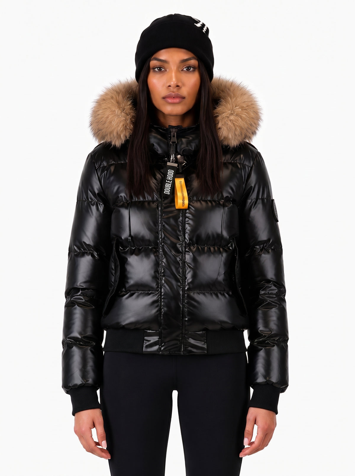 DOUDOUNE DOUBLEHOOD COURTE STELLA 01 – BLACK NATUREL