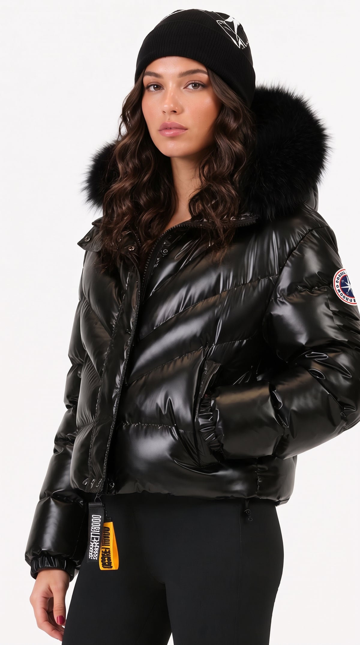 DOUDOUNE DOUBLEHOOD HYDRA 01 fourrure black