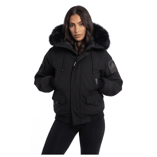 HELVETICA WILSON FEMME FOURRURE BLACK ( CAGOULE INTÉGRÉ )
