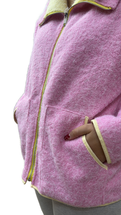 GILET POLAIRE TENDANCE ROSE