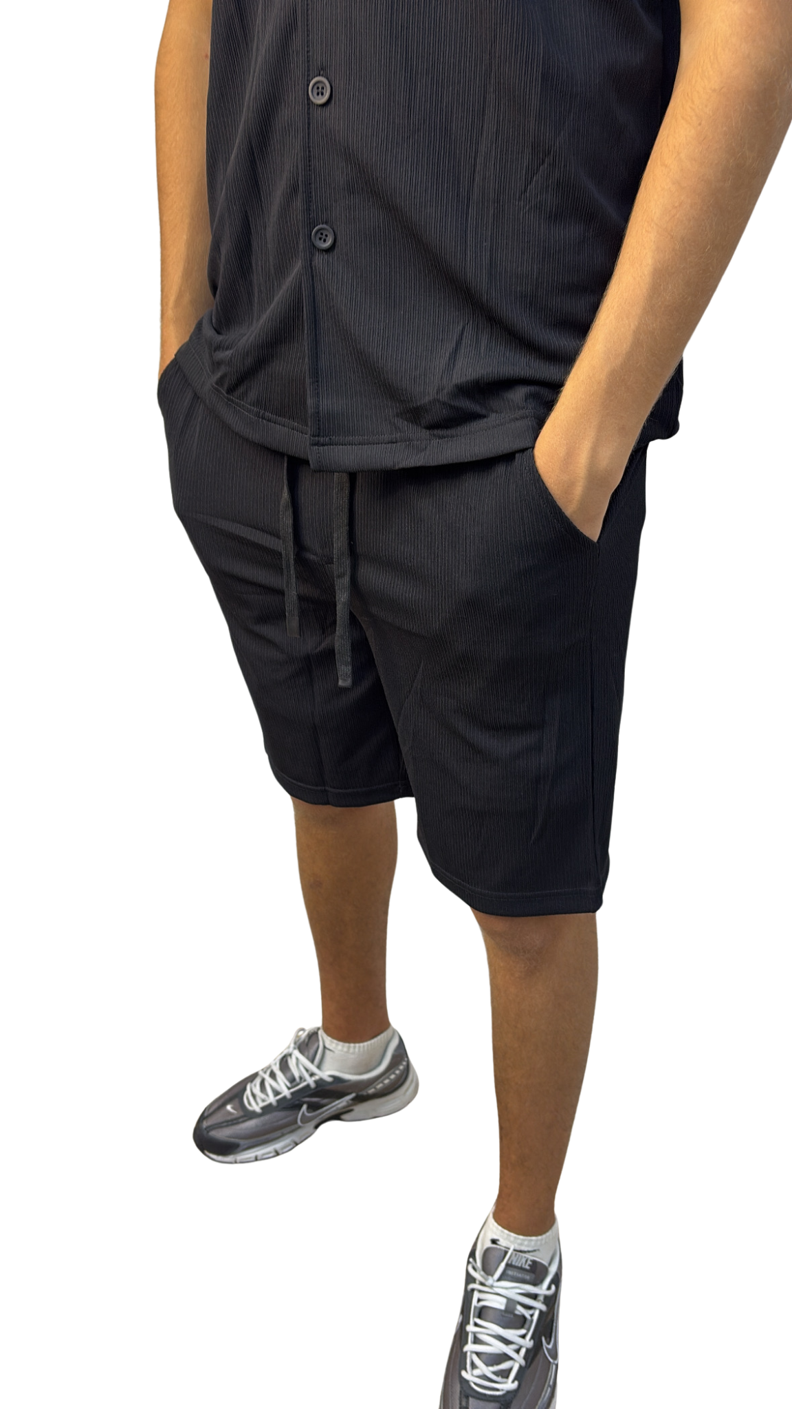 Ensemble chemise+short noir