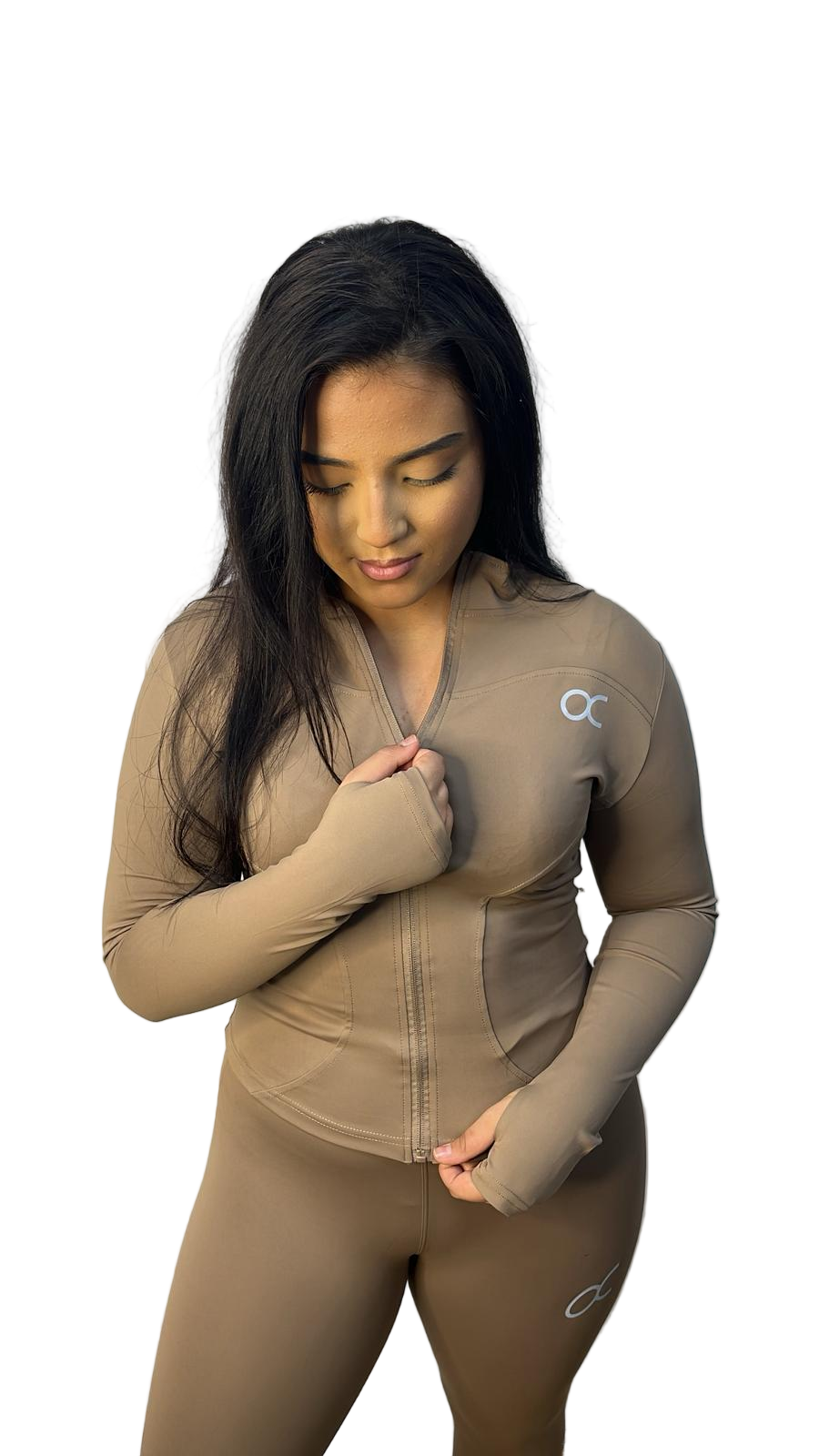 Ensemble legging zipe OCTA Camel