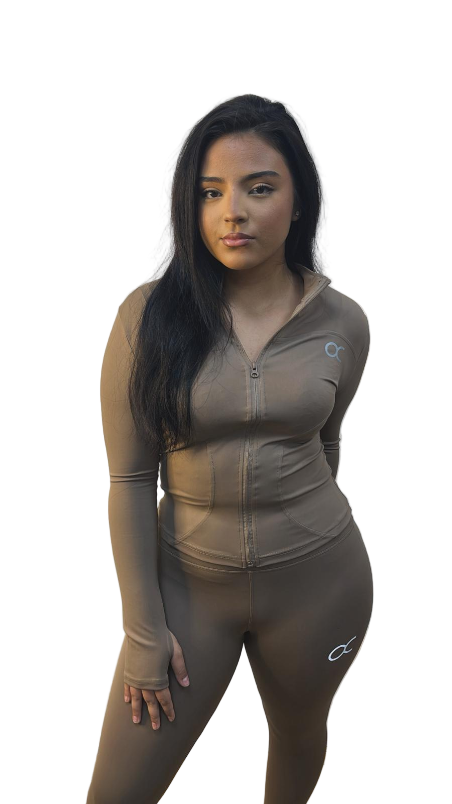 Ensemble legging zipe OCTA Camel