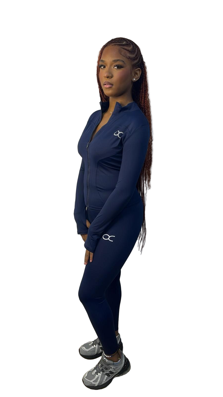 Ensemble legging zipe OCTA bleu nuit