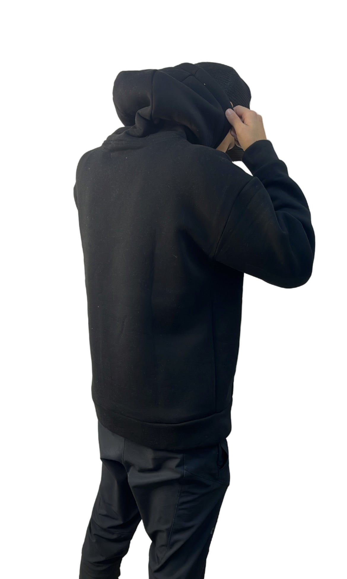 PULL NOIR CŒUR ROUGE