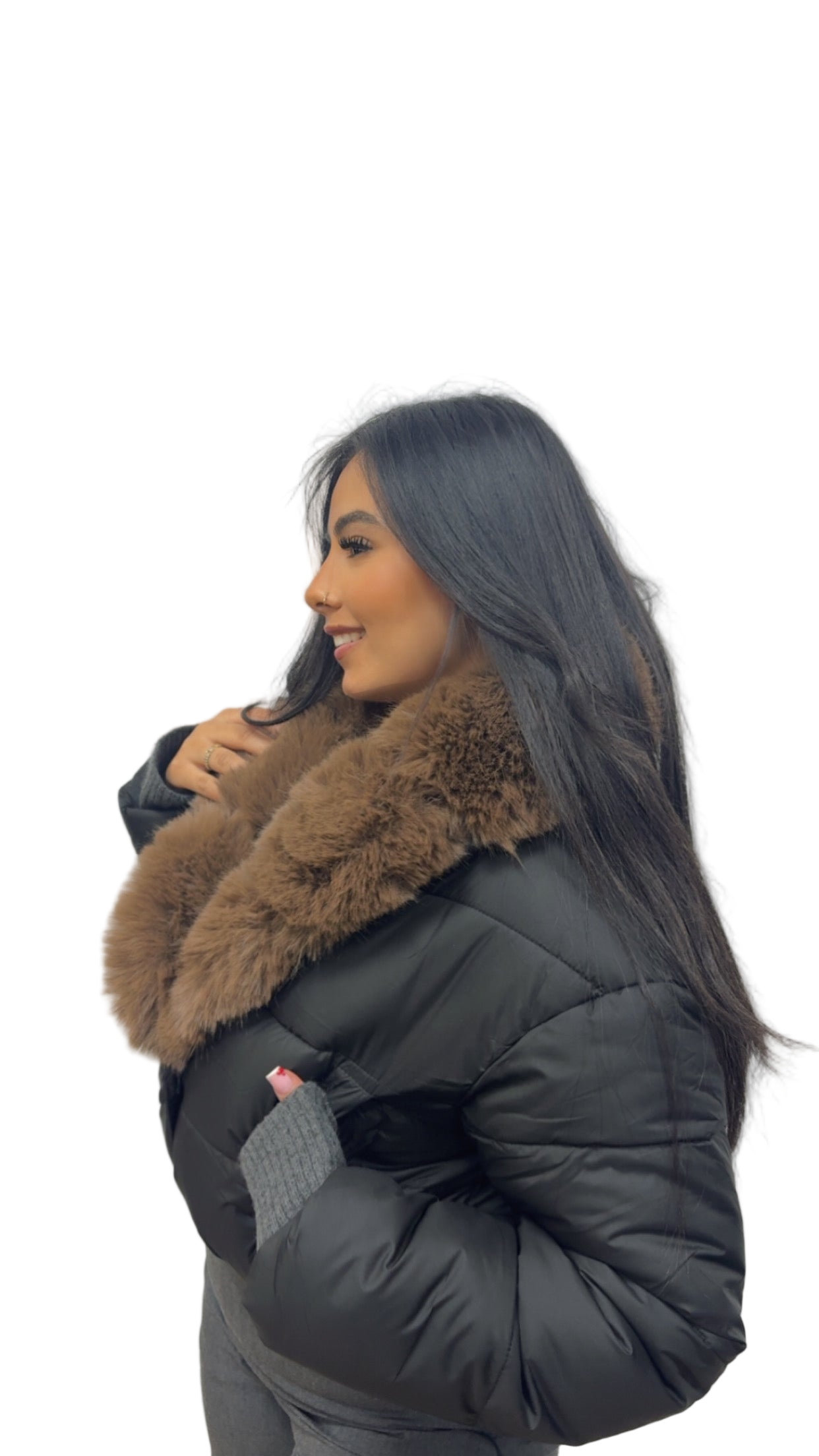 Doudounes MACADAM black à fourrure