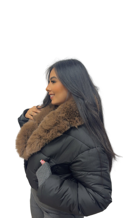 Doudounes MACADAM black à fourrure