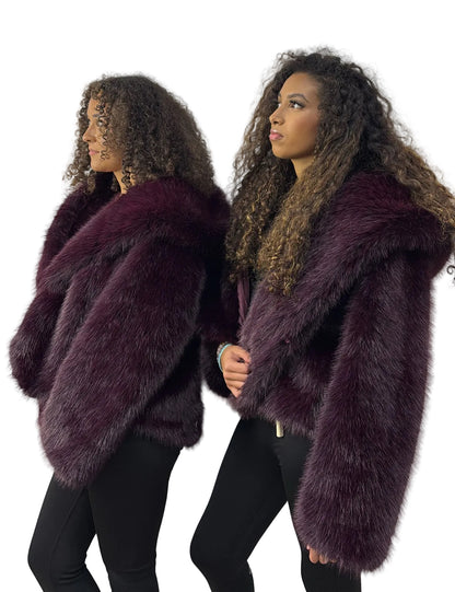 DOUDOUNE FOURRURE JOYNA bordeaux