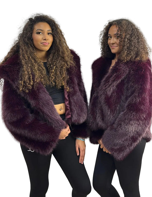 DOUDOUNE FOURRURE JOYNA bordeaux