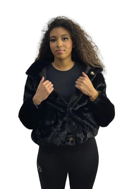 FOURRURE GOLD&SILVER  NOIRE