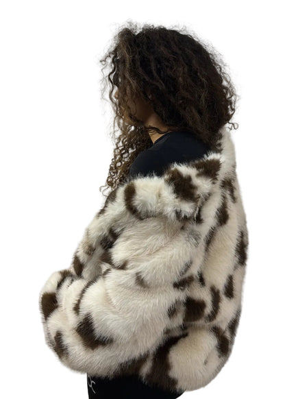 FOURRURE GOLD&SILVER  CHOCOLAT