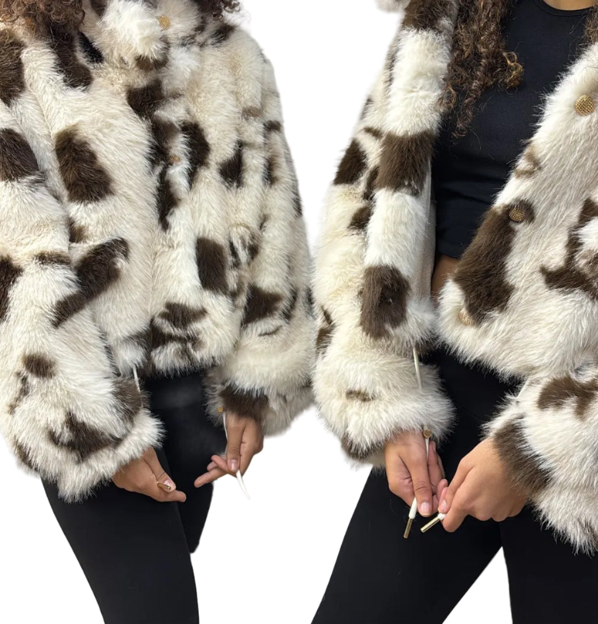 FOURRURE GOLD&SILVER  CHOCOLAT