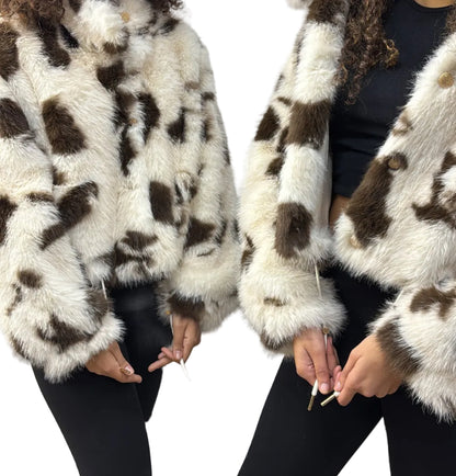 FOURRURE GOLD&SILVER  CHOCOLAT