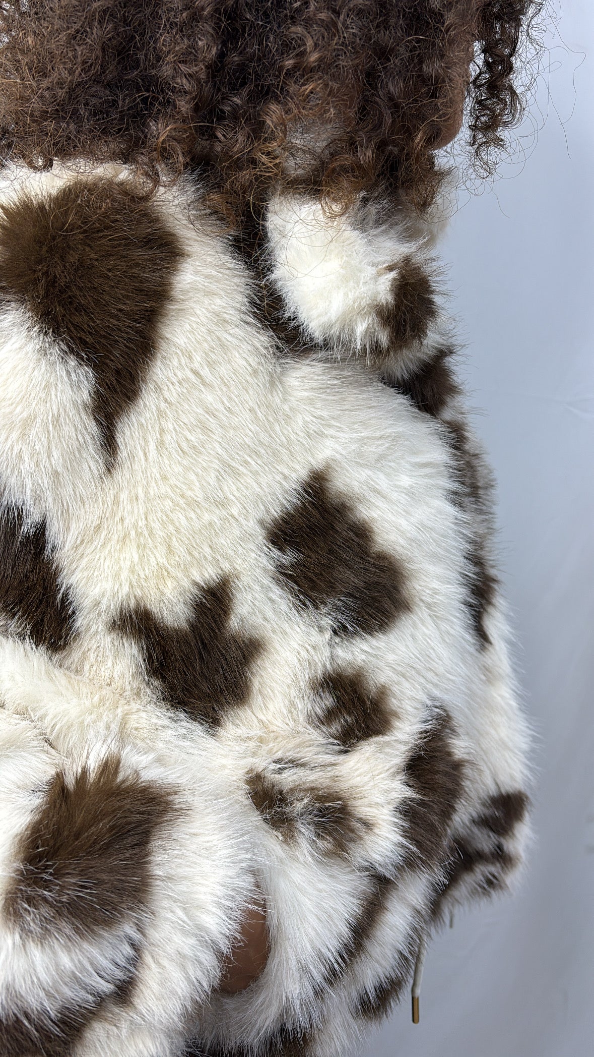 FOURRURE GOLD&SILVER  CHOCOLAT