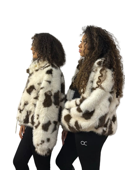 FOURRURE GOLD&SILVER  CHOCOLAT