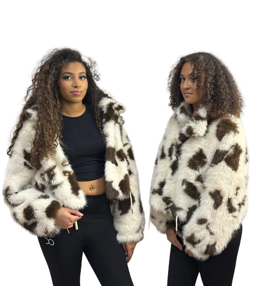 FOURRURE GOLD&SILVER  CHOCOLAT