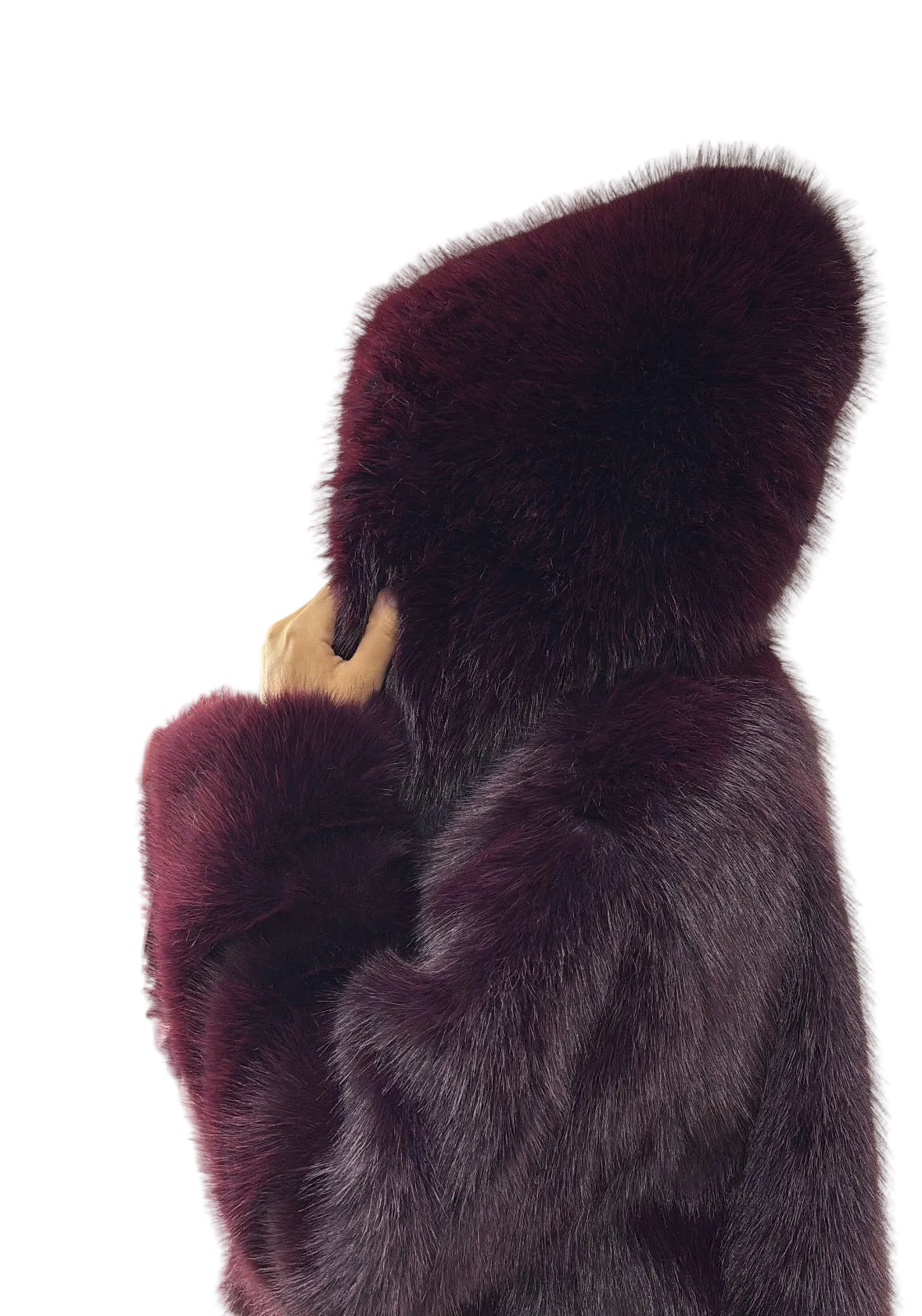 DOUDOUNE FOURRURE JOYNA bordeaux