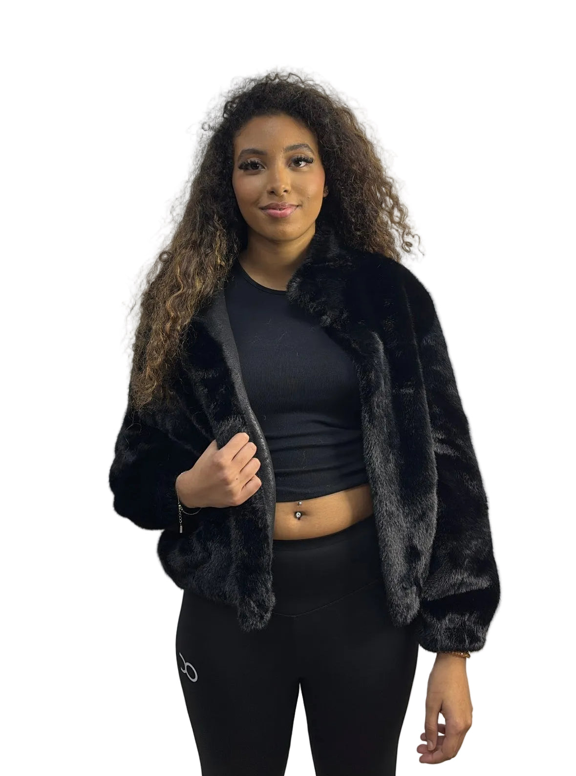 FOURRURE GOLD&SILVER  NOIRE