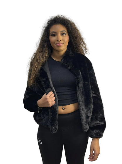 FOURRURE GOLD&SILVER  NOIRE