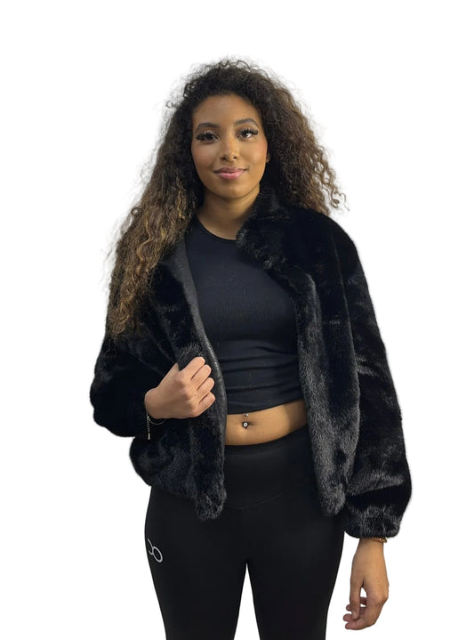 FOURRURE GOLD&SILVER  NOIRE