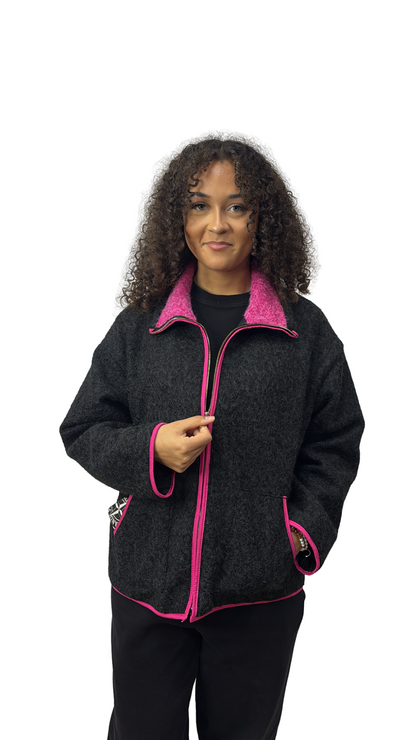 GILET POLAIRE TENDANCE ROSE