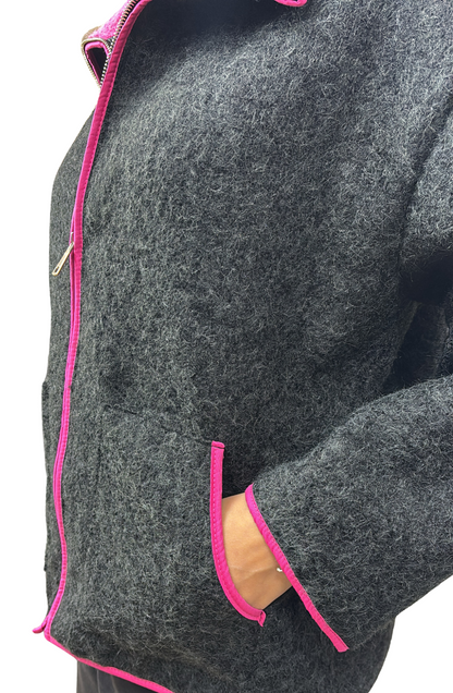 GILET POLAIRE TENDANCE ROSE