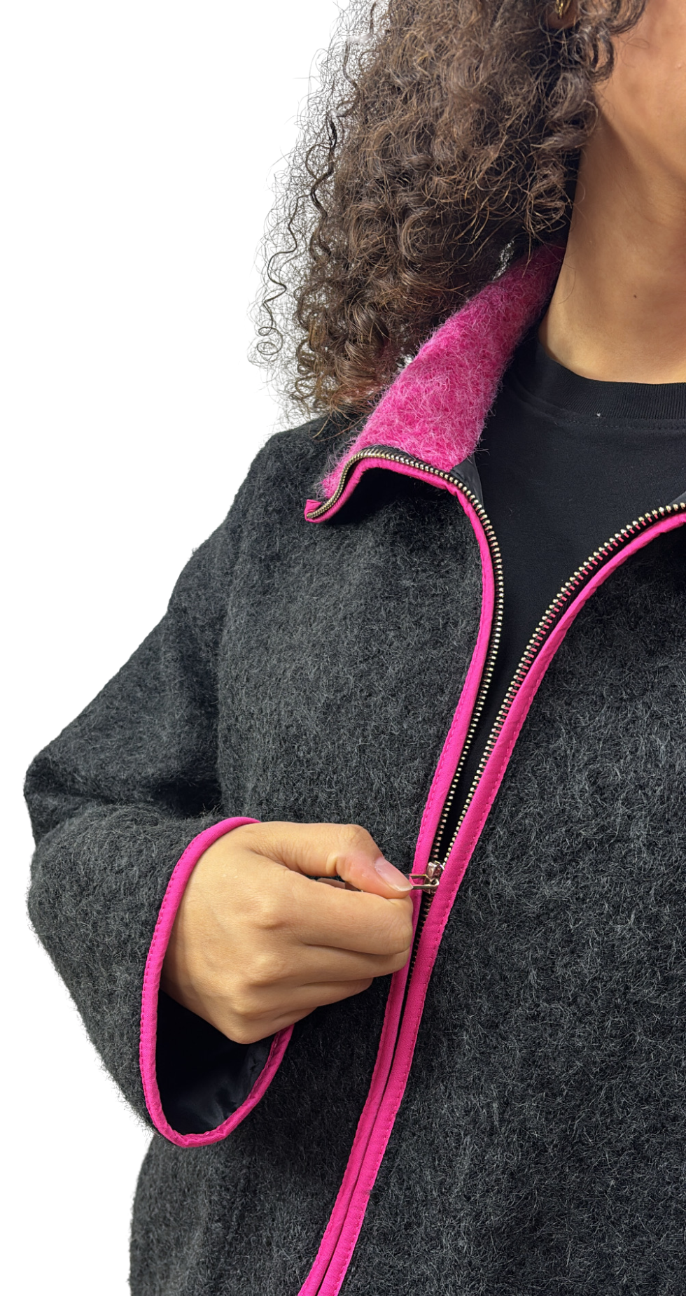 GILET POLAIRE TENDANCE ROSE