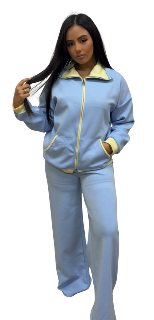 ENSEMBLE FEMME cozy street bleu